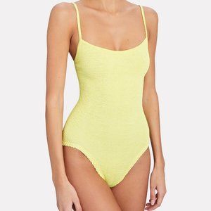 - Hunza G yellow Pamela one piece swimsuit